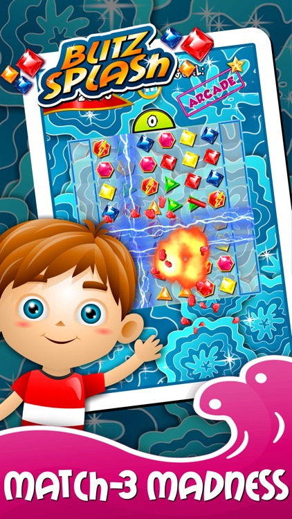 Blitz Splash Match-3 - diamond game and kids digger's quest hd free