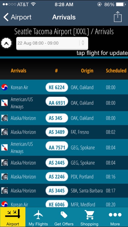 Seattle Airport –Flight Tracker Alaska (SEA)