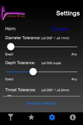 Brass Mouthpiece Comparator screenshot 4