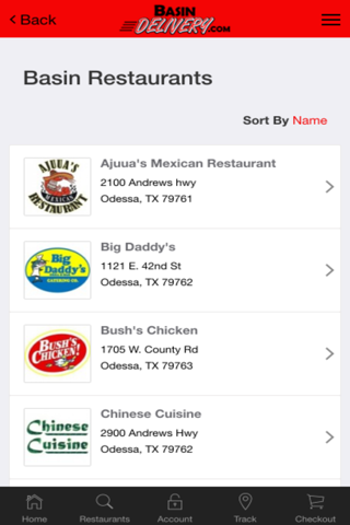 Basin Delivery Restaurant Delivery Service screenshot 2