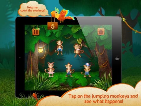 Five little monkeys jumping on the bed for toddler HD screenshot 2