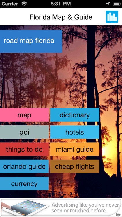 Florida offline map, guide & hotels (FREE edition)