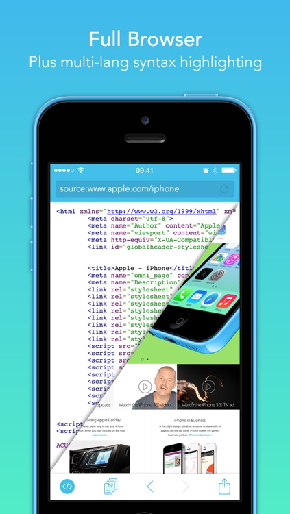 Srcfari — the view html source code browser