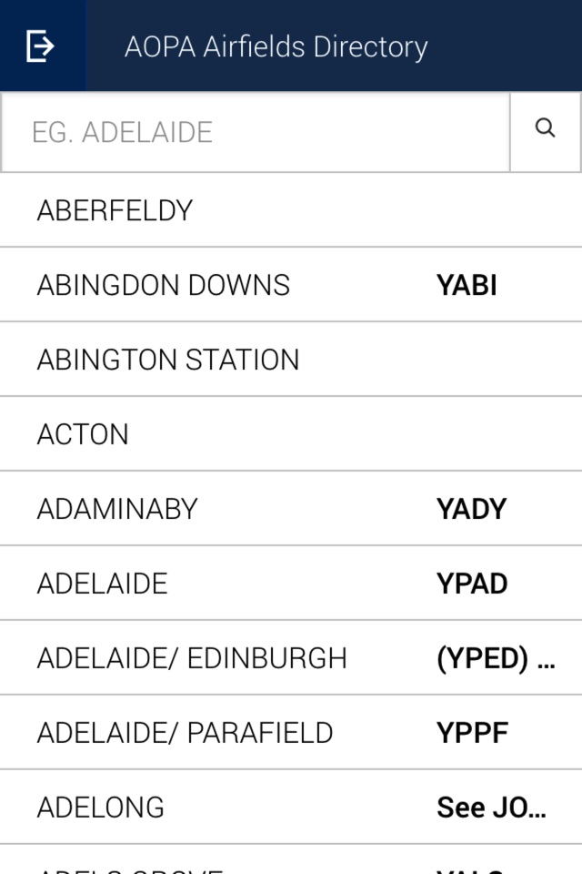 AOPA Airfields Directory screenshot 2