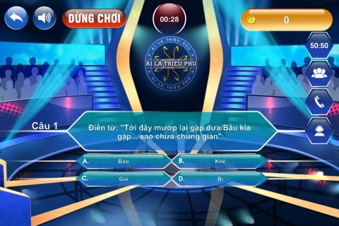 Ai Là Triệu Phú - chơi game thử thách trí tuệ hay, vui, hot, phiên bản mới nhất screenshot 2