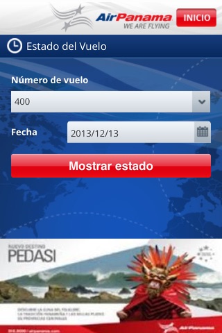 Air Panama Mobile Airline Reservation screenshot 2