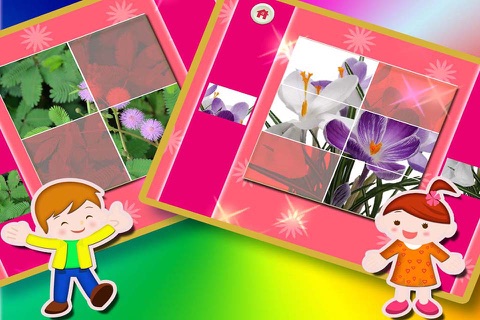 ABC宝宝拼图大巴士免费游戏大全 -  我的秘密的魔力花海世界小孩幼儿园花卉拼图 screenshot 2