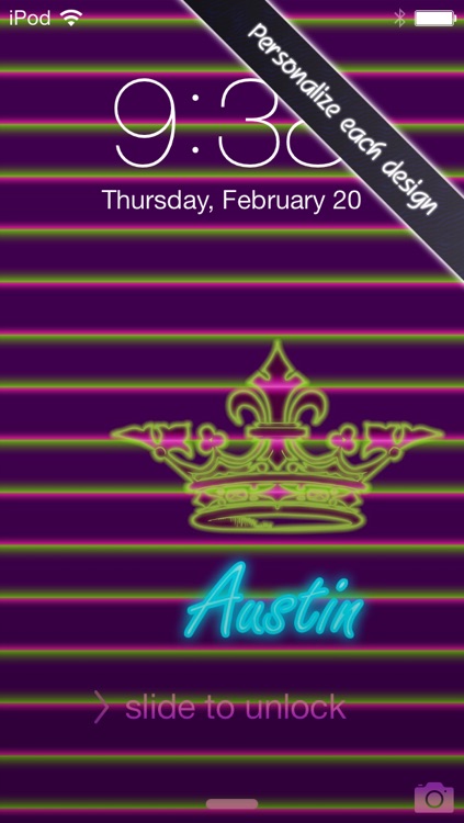 Neon Monogram - Designer Wallpaper, Icon Skin Monograms and Customized Backgrounds