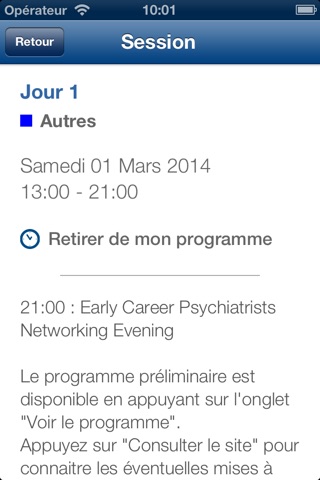 Calendrier des congrès et évènements Janssen en Psychiatrie 2013 screenshot 3
