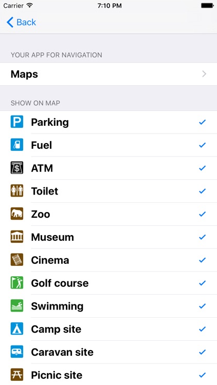 Leisuremap Switzerland, Camping, Golf, Swimming, Car parks, and more screenshot-4