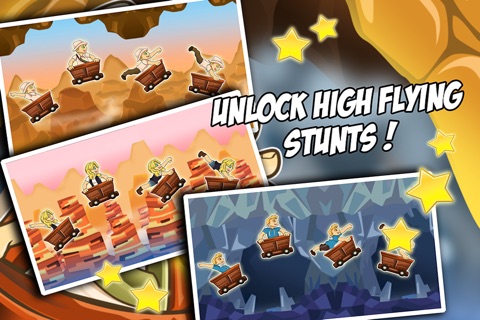 Minecart Rush: Gold Mine Rail Surfers Free screenshot 3