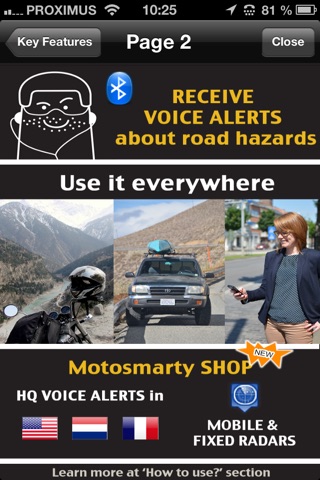 Motosmarty - Map for Motorbikes with Dangers & POI Alerts en Route screenshot 2