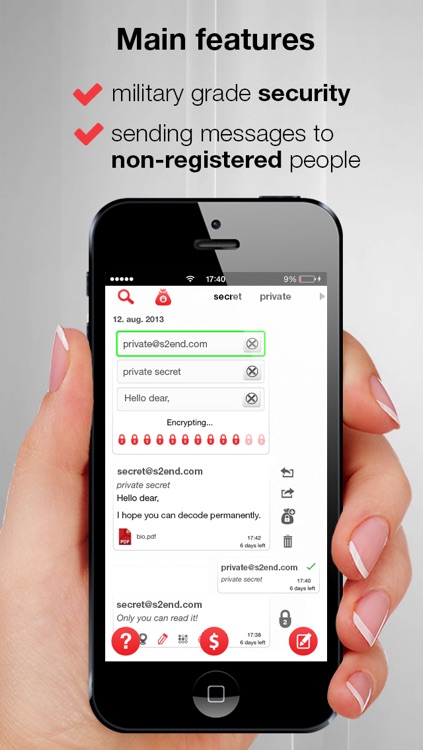 S2end - The private messenger - Send Secure & protected messages, texts!