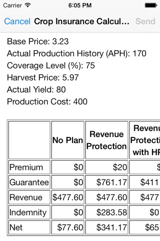 Crop Insurance Calculator screenshot 2