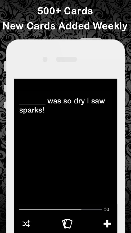 Black Card - For Cards Against Humanity Game Expansion Pack