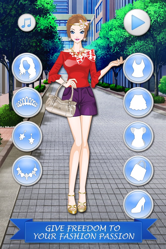 The Love Story: City Fashion. Dress up game for girls and kids. screenshot 3
