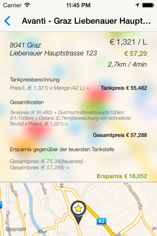 easyTank - spritpreisrechner, günstig, billig, tanken, tankstelle, spritpreis, pendler, reisekosten, österreich, sparen, benzin, diesel, geld screenshot 2