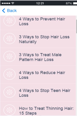 Hair Loss - Tips and Advice on How to Reduce Hair Loss screenshot 2