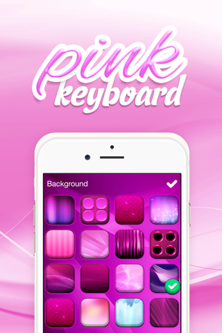Pink Keyboard for iPhone – Cute Font.s & Fancy Background Skin.s for Girls screenshot 3