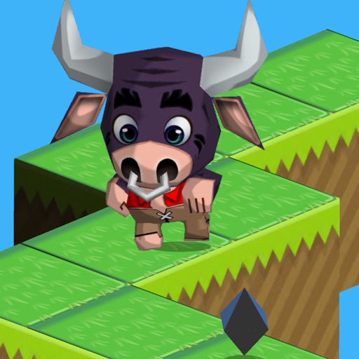Bull Jumpy Run 3D - Endless farm animal run Icon