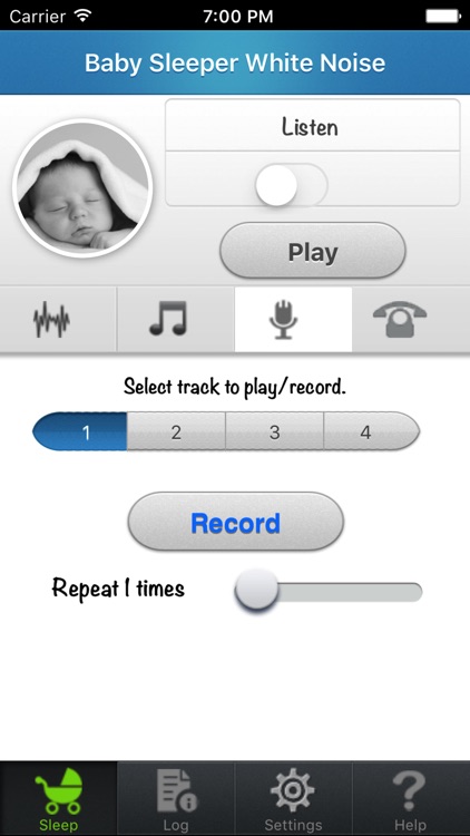 Baby sleeper: womb sounds and white noise for soothing and calming baby