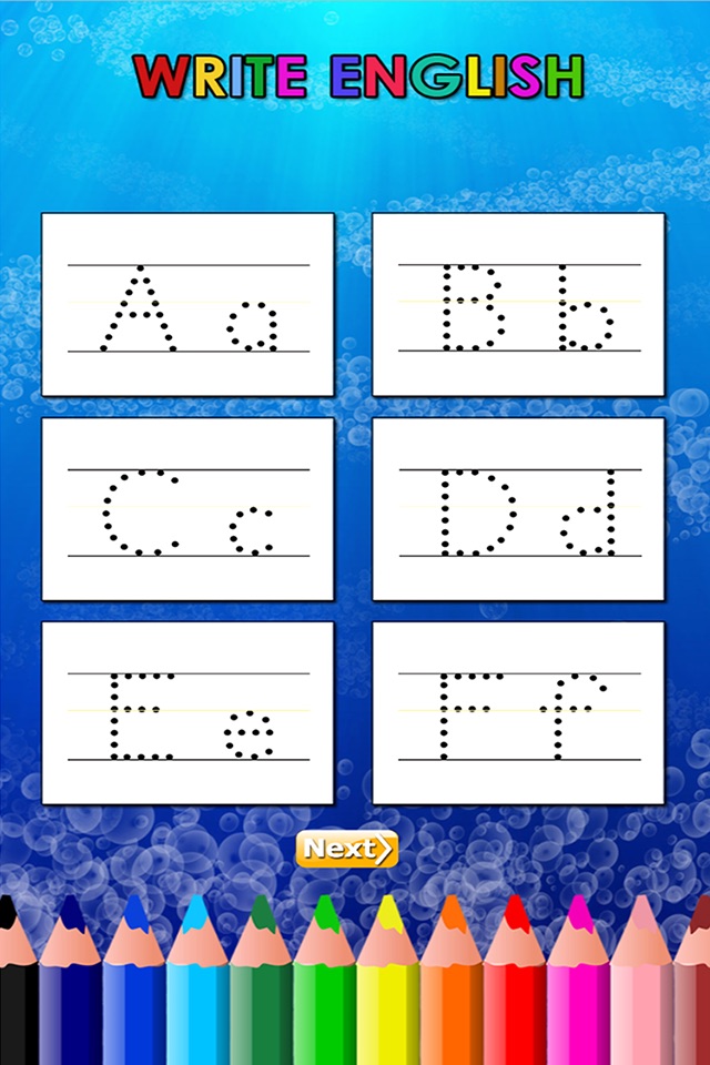 The English HD for Children: Learn to write the letters ABC and English words used screenshot 2