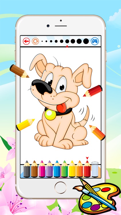 Dog Coloring Book for kid - Animal Paint and Drawing free game color good HD