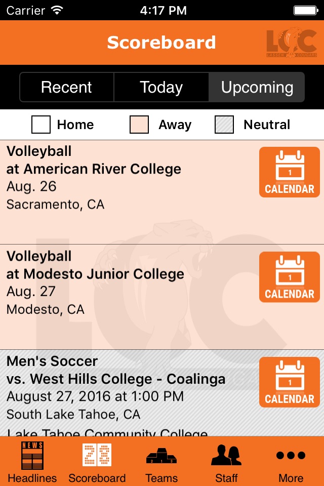 Lassen Athletics screenshot 2