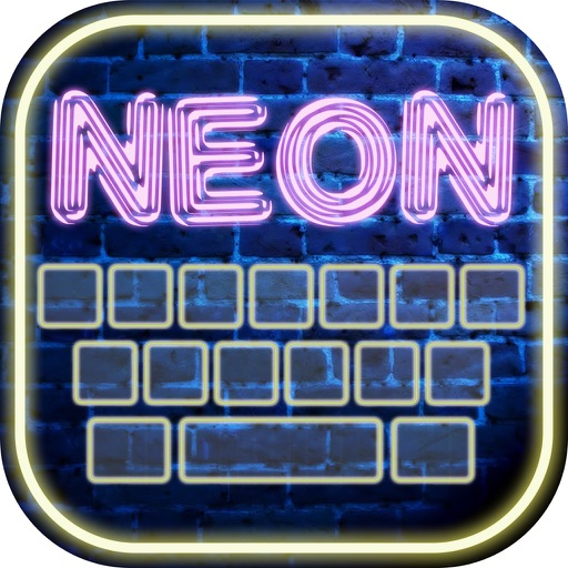 Neon Keyboard Maker – Glowing Keyboards Themes with Fancy Fonts and Custom Backgrounds icon