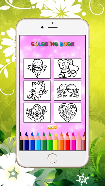 The Valentines Coloring Book: Learn to color and draw Valentine's Day card, Free games for children