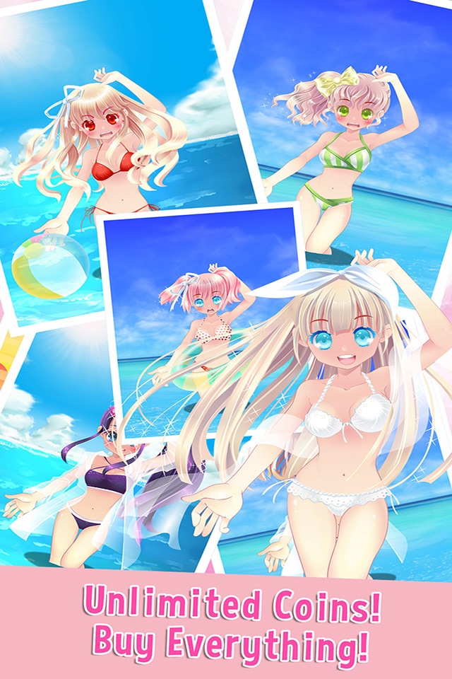 Bikini Girl - Beach Dress Up, Cute Anime Game screenshot 2
