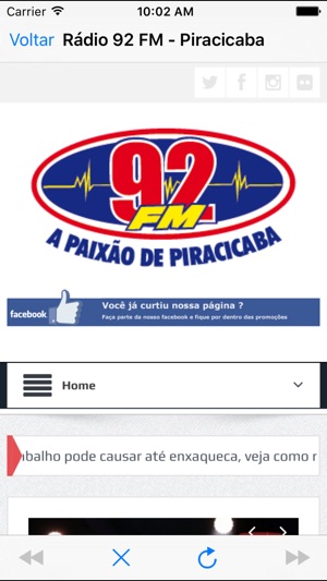 Rádio 92 FM Piracicaba(圖2)-速報App