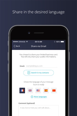 KipYou - First Connected Business Card screenshot 3