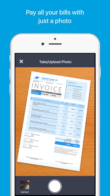 Plastiq - Pay bill with a photo