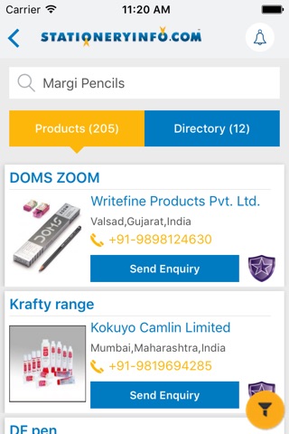 Stationeryinfo - Search >> Enquire >> Business - sell & buy products across the world screenshot 2