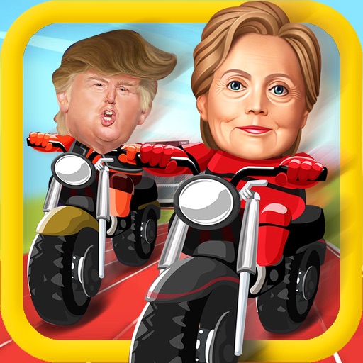 Hillary Vs. Donald Trump Moto-x Election Revenge - Motocross Race Chase & Super Highway Speed Free Stunt Games iOS App