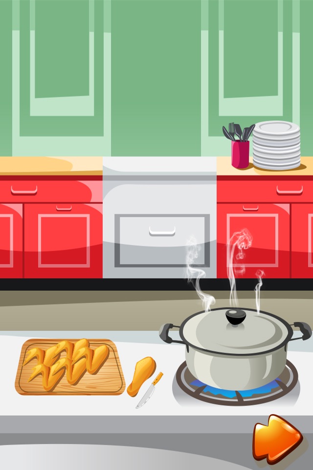 Spicy chicken wings maker – A fried chicken cooking & junk food cafeteria game screenshot 2