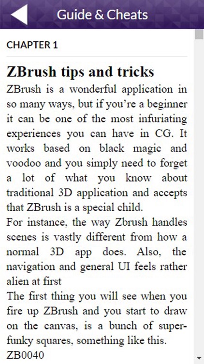 App Guide for Zbrush