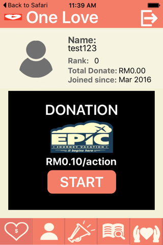 One Love Donation screenshot 2