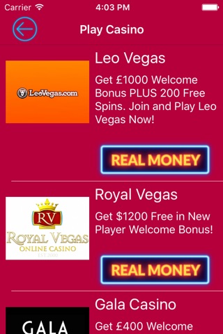 Casino Real Money - UK Casino and Slots Guide screenshot 2