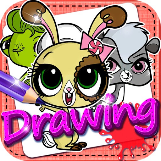 Drawing Desk  Littlest Pet Shop : Draw and Paint Coloring Book Edition Free icon