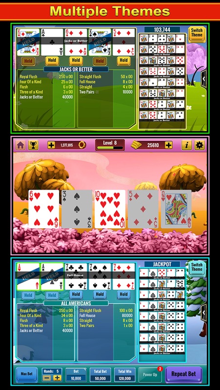 Video poker multi hand free video poker