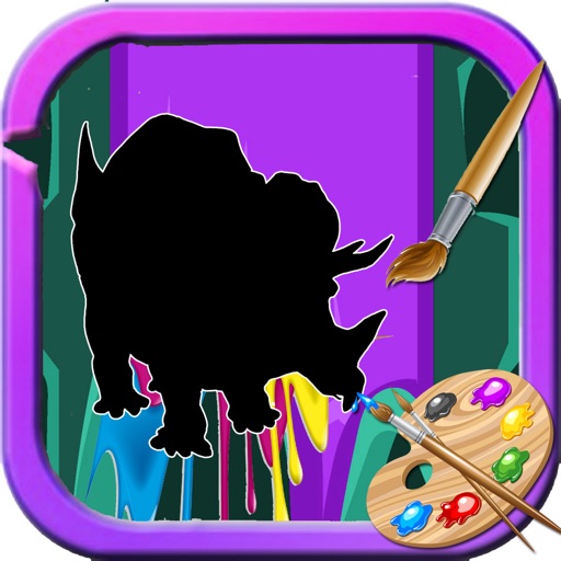 Coloring Page For Kids Game Dino Edition icon