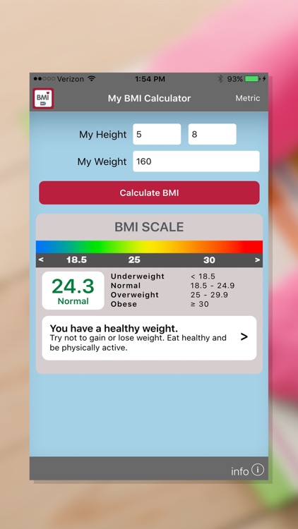 NIH BMI Calculator