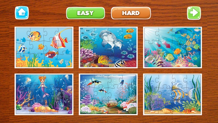 Underwater Puzzle – Sea and Ocean Animals Jigsaw Puzzles for Kids and Toddler - Preschool Learning Games