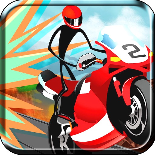 Stick Man Bike Race Traffic Mania - A Real Endless Run Road Racing Game icon