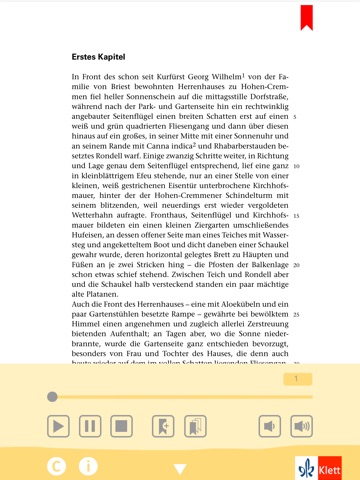 Effi Briest -  Edition.Hörbuch  Deutsch-Lektüren zum Lesen und Hören von Klett für Oberstufe und Abitur mit Zusatzmaterialien screenshot 2