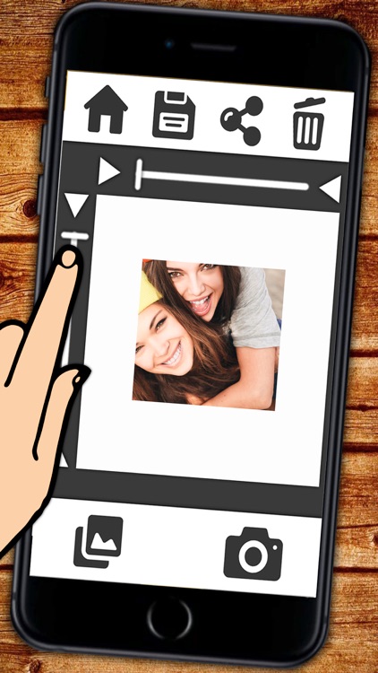 Insta white frame for Instagram photos with a white border - Premium