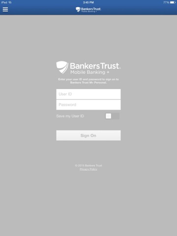 Bankers Trust M+ for iPad screenshot 2