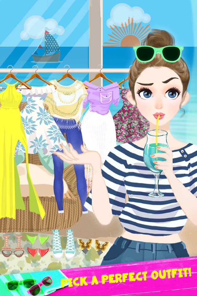 Summer Holiday - Girls SPA, Makeup and Dress Up Beauty Salon screenshot 3